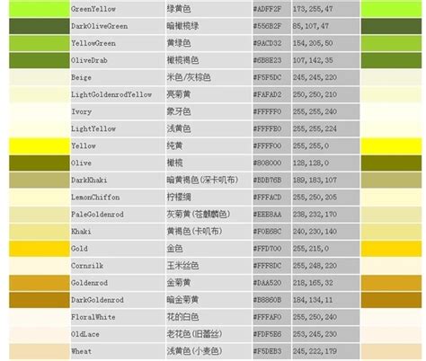 顏色選擇|颜色选择器 — HTML颜色代码